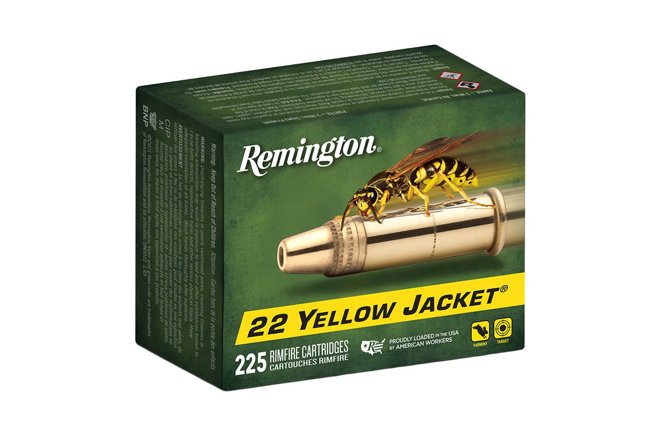 Remington 22LR 33gr Truncated Cone Hollow Point 22 Yellow Jacket 225/Box
